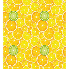 Lemon Orange Circles Duvet Cover Set
