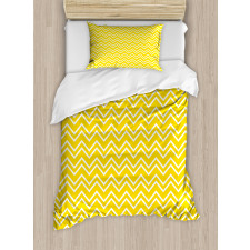 Chevron Pattern Yellow Duvet Cover Set