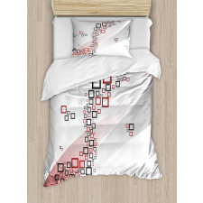 Square Wavy Shapes Duvet Cover Set