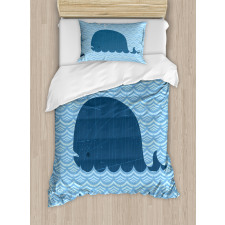 Sea Animal Wavy Patterns Duvet Cover Set