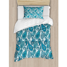 Ocean Stripe and Flower Duvet Cover Set