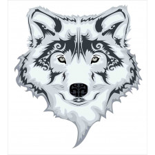 Tibal Wild Wolf Tattoo Duvet Cover Set