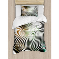 Circle Zebra Stripes Duvet Cover Set