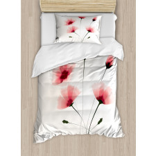 Romantic Buds Flowers Duvet Cover Set