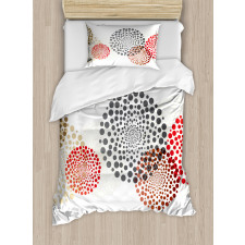 Circled Modern Dots Duvet Cover Set