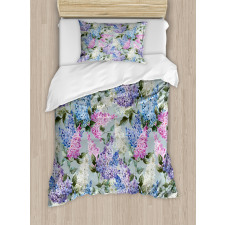 Floral Garden and Leaf Duvet Cover Set