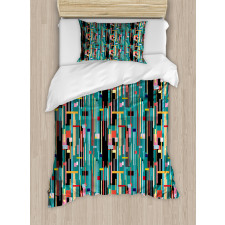 Quirky Modern Geometric Art Duvet Cover Set