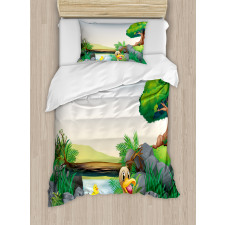 Cartoon Farm Animals Duvet Cover Set