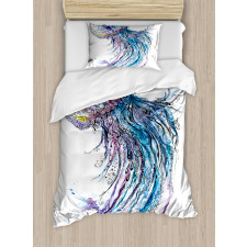 Aqua Colors Creative Duvet Cover Set