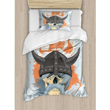 Ghost Warrior Cartoon Duvet Cover Set