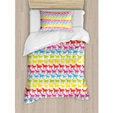 Rainbow Color Giddy Duvet Cover Set