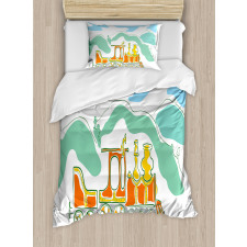 Small Old Train Duvet Cover Set