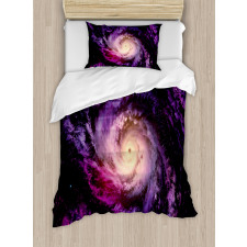 Cloudy Space Cosmos Duvet Cover Set