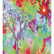 Abstract Lake Tree Duvet Cover Set