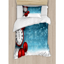 Vintage New Year Balls Duvet Cover Set