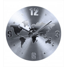 World Map Clock Pattern Duvet Cover Set