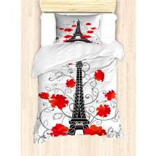 Romantic Paris Art Duvet Cover Set