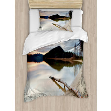 Lake Shore with Trees Duvet Cover Set