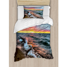 Sunset Horizon Lake Duvet Cover Set