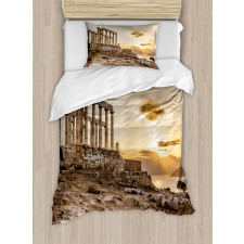 Greek Buildings Poseidon Duvet Cover Set