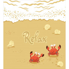 Card with Crabs Sea Duvet Cover Set