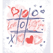 Xoxo Game with Lips Duvet Cover Set