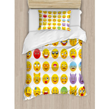 Faces of Mosters Happy Duvet Cover Set