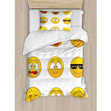 Furious Sad Expressions Duvet Cover Set