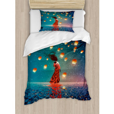 Red Magic Water on Air Duvet Cover Set