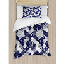 Patchwork Style Dots Star Duvet Cover Set