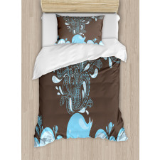 Batik Sea Whale Tribal Duvet Cover Set