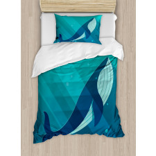 Sailor Whale with Rays Duvet Cover Set