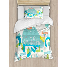 Smile Whale Cartoon Duvet Cover Set