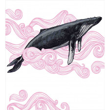 Striped Dreamy Whale Duvet Cover Set