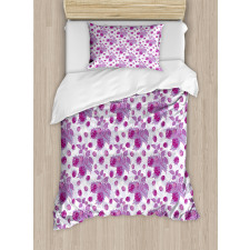 Vivid Rasberries Branch Duvet Cover Set