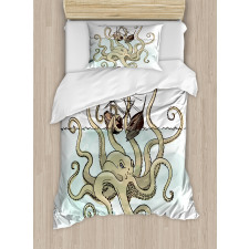 Pirate Ship Greek Myth Duvet Cover Set