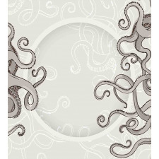 Fish Octopus Circular Duvet Cover Set