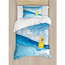 Swimming in Pool Duvet Cover Set