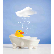 Duck Taking Bath Duvet Cover Set