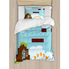 Arcade Knight 90's Duvet Cover Set