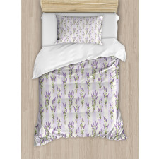 Stripes and Flowers Duvet Cover Set