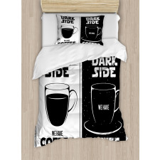 Space and Coffee Themed Duvet Cover Set