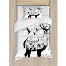 Mountain and Cottage Duvet Cover Set