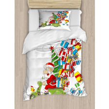 Santa on Motorbike Duvet Cover Set