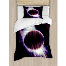 Trippy Planet Cosmos Duvet Cover Set