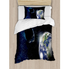 Asteroid Rocky Space Duvet Cover Set
