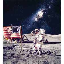 USA Flag and Astronaut Duvet Cover Set