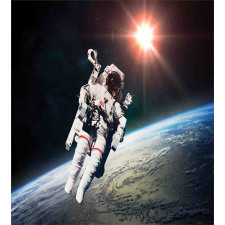Astronaut with Sun Beams Duvet Cover Set