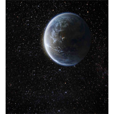 Moon Planet Earth Cosmos Duvet Cover Set