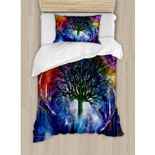 Leafless Tree Hippie Duvet Cover Set